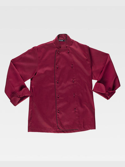 LONG SLEEVE CHEF JACKET - Maroon / S