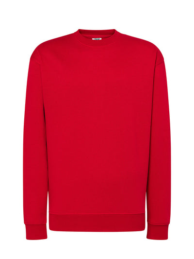 MEN’S CREW NECK SWEATSHIRT CVC - RD / XS