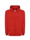 MEN’S LIGHTWEIGHT FRENCH TERRY HOODED ZIP-UP SWEATSHIRT - RD / S