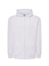 MEN’S LIGHTWEIGHT FRENCH TERRY HOODED ZIP-UP SWEATSHIRT - WH / S