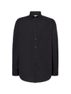 MEN’S LONG SLEEVE POPLIN SHIRT - BK / S