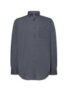 MEN’S LONG SLEEVE POPLIN SHIRT - GY / S