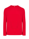 MEN’S LONG SLEEVE SPORTS T-SHIRT - RD / S