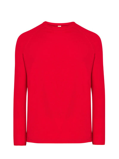 MEN’S LONG SLEEVE SPORTS T-SHIRT - RD / S
