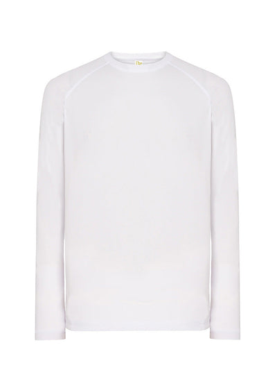 MEN’S LONG SLEEVE SPORTS T-SHIRT - WH / S