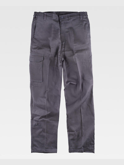 MULTI-POCKET COTTON WORK TROUSERS - Dark Gray / S