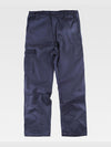 MULTI-POCKET COTTON WORK TROUSERS - Marine / S