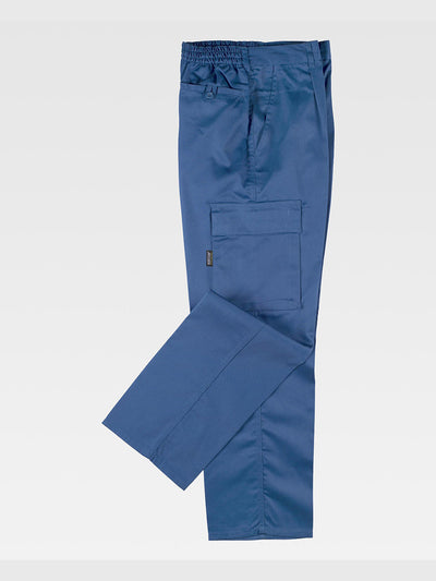 MULTI-POCKET WORK TROUSERS - Blue / S