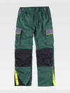 MULTI-POCKET WORK TROUSERS KNEE PROTECTION REINFORCEMENTS IN THE BUTTOCKS - Green / M