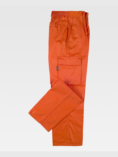 MULTI-POCKET WORK TROUSERS - Orange / S