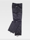 MULTI-POCKET WORK TROUSERS WITH DETACHABLE LEGS - Black / S