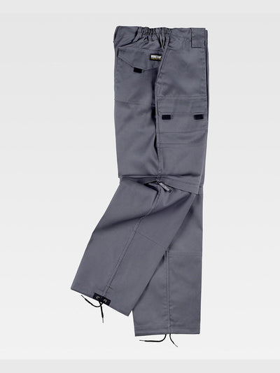 MULTI-POCKET WORK TROUSERS WITH DETACHABLE LEGS - Dark Gray / S