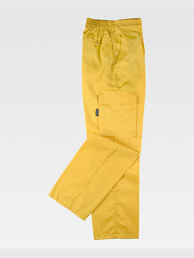 MULTI-POCKET WORK TROUSERS - Yellow / S