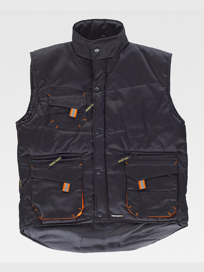PADDED MULTI-POCKET VEST - Black / S