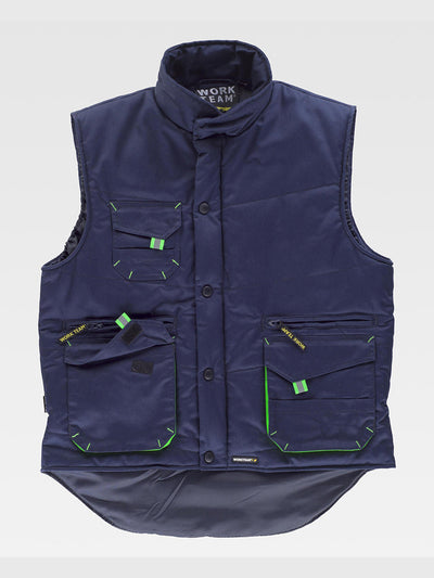PADDED MULTI-POCKET VEST - Marine / S