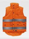 PADDED VEST IN HIGH VISIBILITY CLASS 2 OXFORD FABRIC - Orange / M