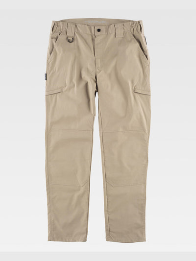 STRETCH WORK TROUSERS - Beige / S