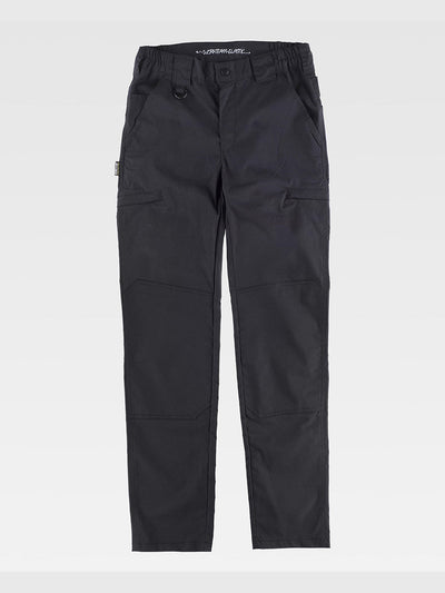STRETCH WORK TROUSERS - Black / S