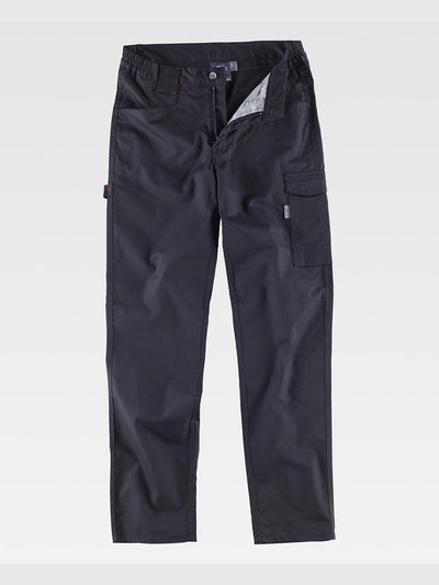 STRETCH WORK TROUSERS - Black / S
