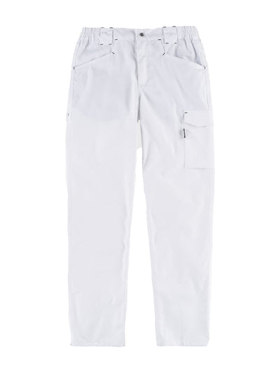 STRETCH WORK TROUSERS - White / S