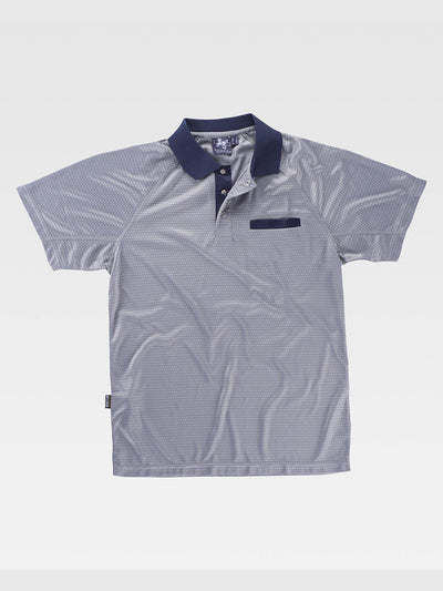 TECHNICAL SHORT SLEEVE UNISEX POLO SHIRT - Gray/Marine / M