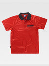 TECHNICAL SHORT SLEEVE UNISEX POLO SHIRT - Red/Black / M