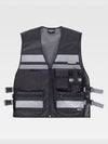 UNISEX MULTI-POCKET VEST - Black / XS