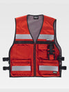 UNISEX MULTI-POCKET VEST - Red / XS