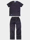 UNISEX SET WITH JACKET + TROUSERS IN STRETCH FABRIC - Black / XS