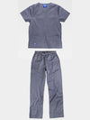 UNISEX SET WITH JACKET + TROUSERS IN STRETCH FABRIC - Dark Grey / XS