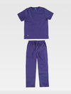 UNISEX SET WITH JACKET + TROUSERS IN STRETCH FABRIC - Purple / XS