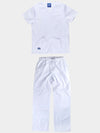 UNISEX SET WITH JACKET + TROUSERS IN STRETCH FABRIC - White / XS