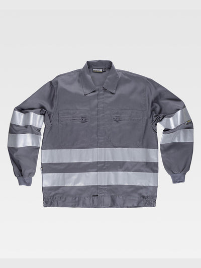 WORK JACKET WITH REFLECTIVE BANDS - Dark Gray / M