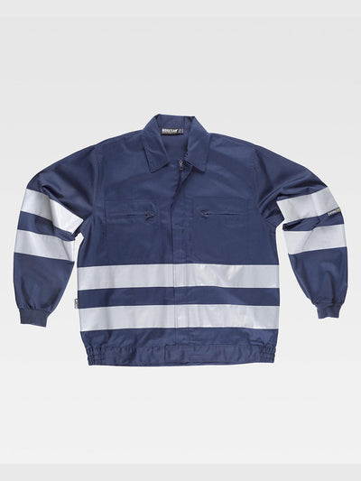 WORK JACKET WITH REFLECTIVE BANDS - Marine / M