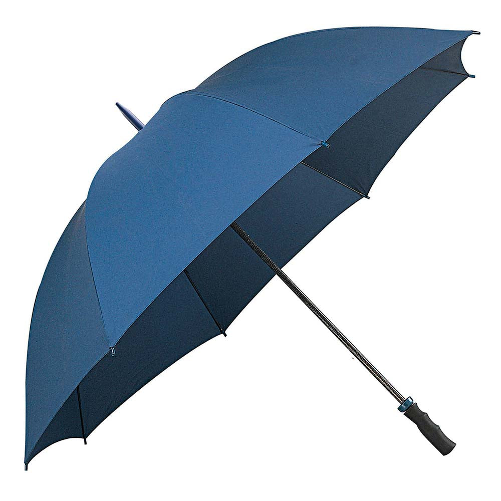 Lightning resistant automatic umbrella with bakelite shaft and straight rubber handle. Size Ø 132 cm