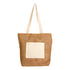 Jute shopping bag with bottom gusset, handles and front pocket (18 x 15 cm) in natural cotton, zip closure. Product size 35 X 37 CM