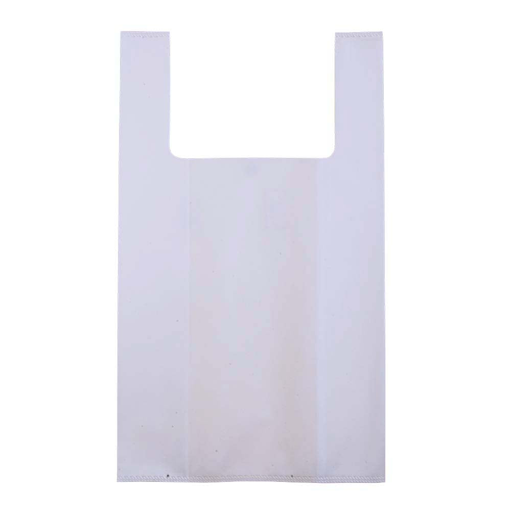 Heat-sealed 70 g/m2 non-woven fabric shopping bag. Product size 32 X 55 X 18 CM