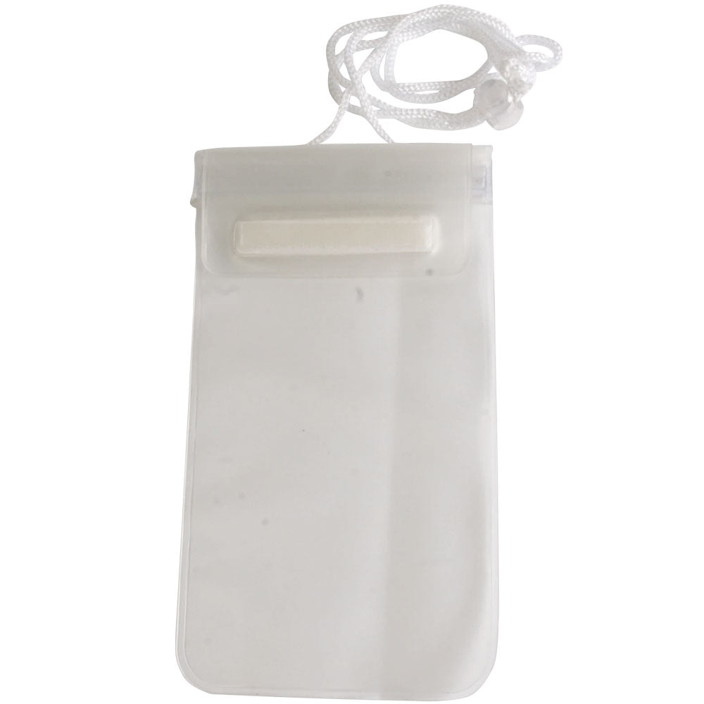 Waterproof mobile phone cover with neck cord, pvc. Size 23 x 10,5 cm