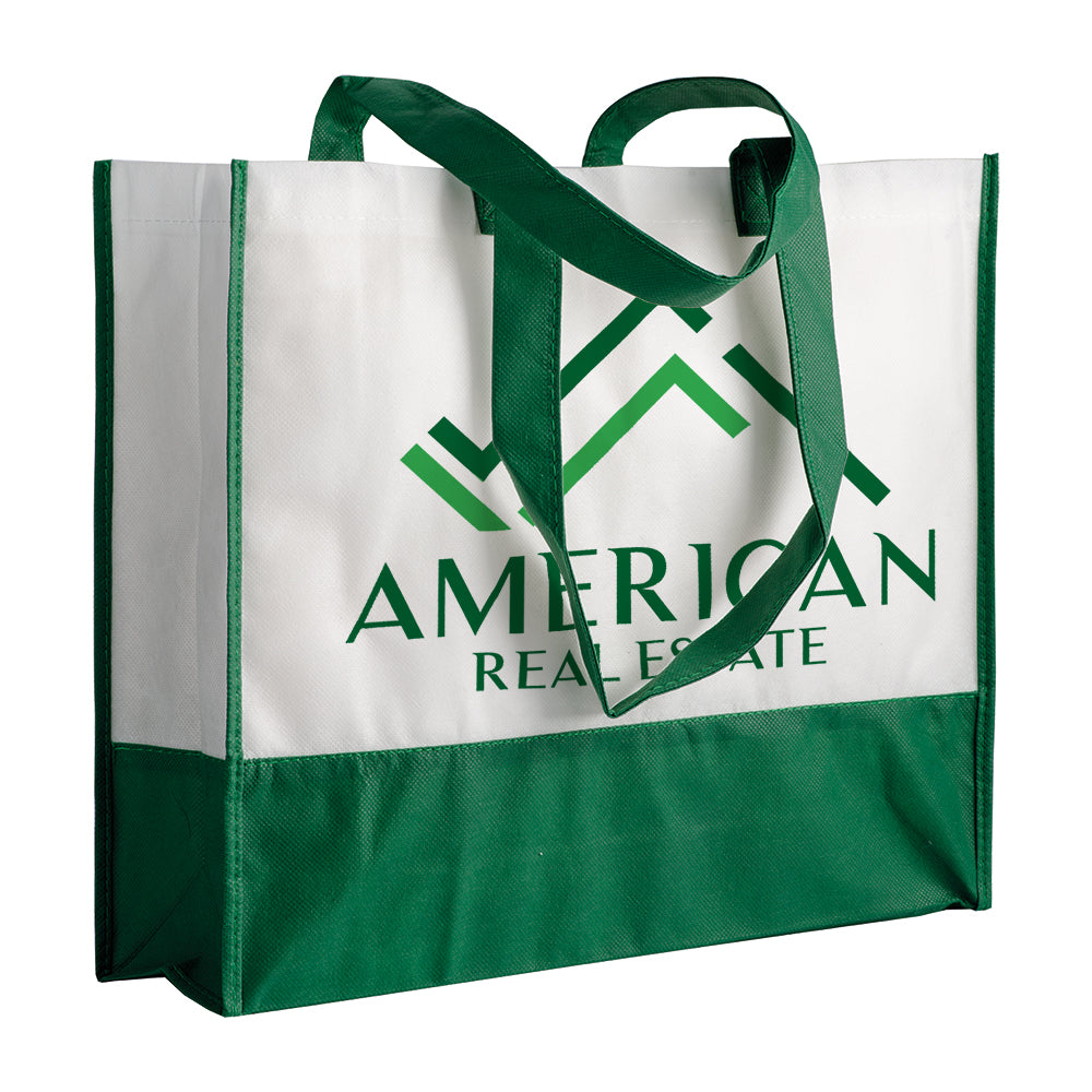 80 g/m2 non-woven fabric shopping bag with gusset and long handles. Product size 40 X 35 X 12 CM