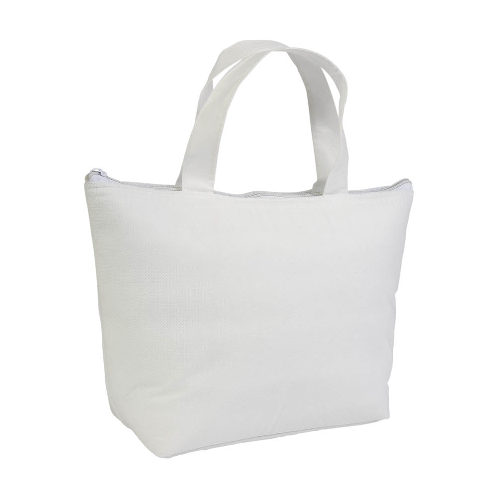 Non-woven fabric mini cooler bag with silver interior Product size 29 X 19 X 9 CM