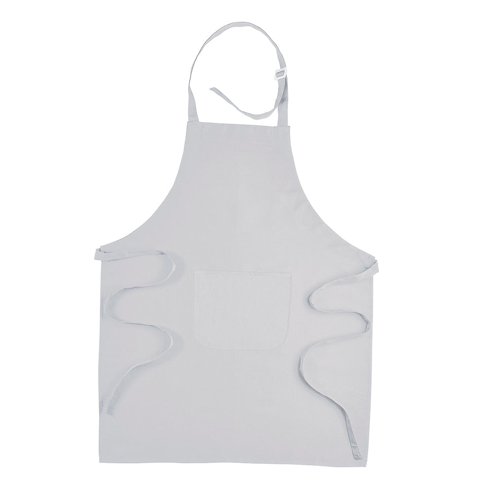 30% cotton/70% polyester (180 g/m2) long cooking apron with front pocket and metal buckle neck tie, 70 x 85 cm