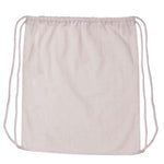 Drawstring backpack in 100% cotton fabric with soft finish in natural color