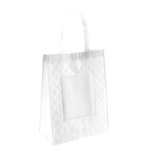 High quality bag in laminated non-woven with metallic finish of 160g/m2, in a wide range of bright tones