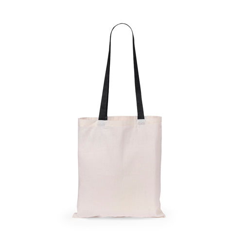 Bag in 100% cotton material in combination of body in natural color and handles in a varied range of bright tones