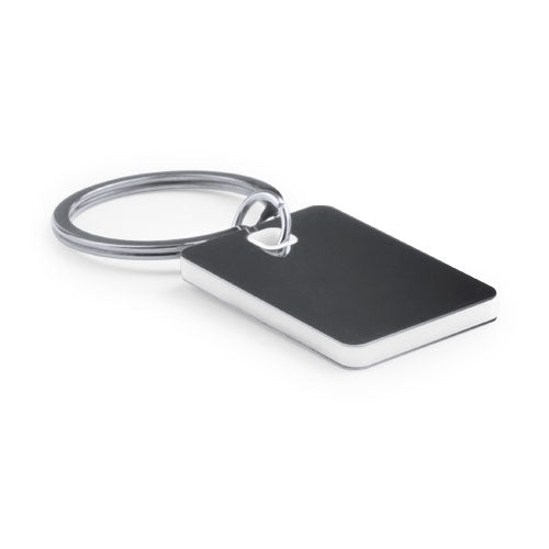 Stainless steel keychain in bicolor design in varied colors
