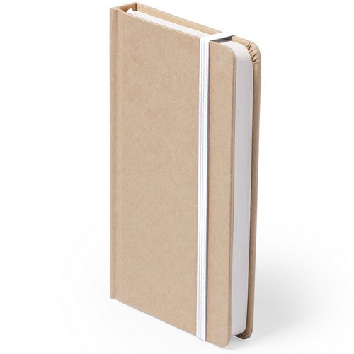 Notepad with soft touch covers in resistant natural cardboard