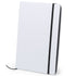 Notepad with rigid soft-touch covers in white