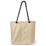 Bag in polyester with natural bicolor finish