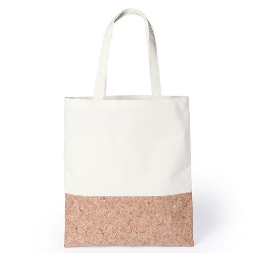 Bag of natural materials in combination of cotton and cork