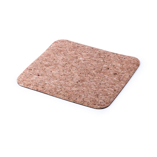 Mousepad with natural cork surface and non-slip base in silicone